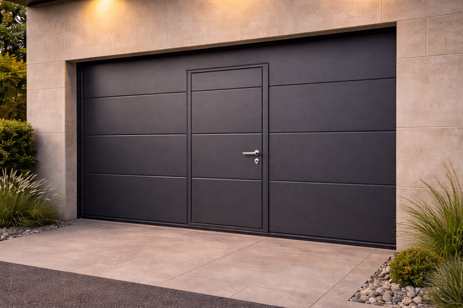 Tiefgaragentor mit Schluptür von Torbau Sachsen